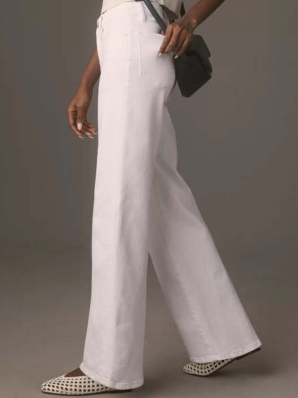Frame Le Slim Palazzo Denim White Size 26 Blanc Full Length Jeans - Picture 5 of 10